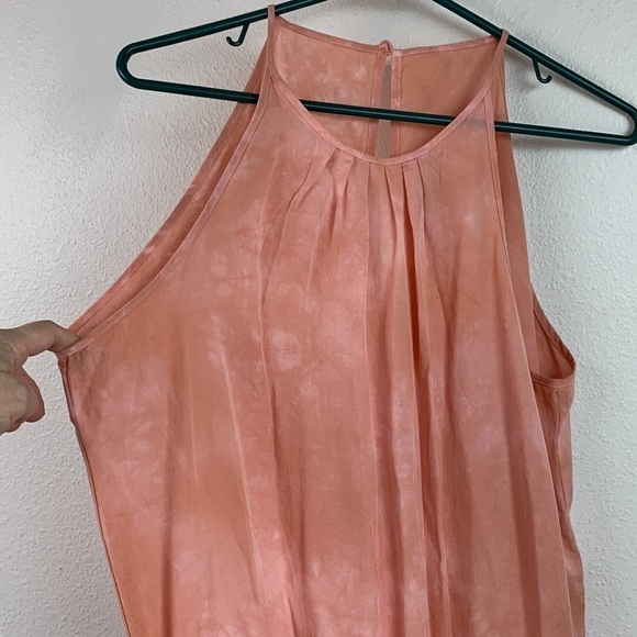 Anthropologie Cloth & Stone beachy tie dye crop leg tencel halter jumpsuit. EUC - Picture 4 of 10